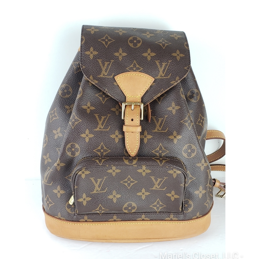 Authentic Louis Vuitton Montsouris MM Backpack #2928M